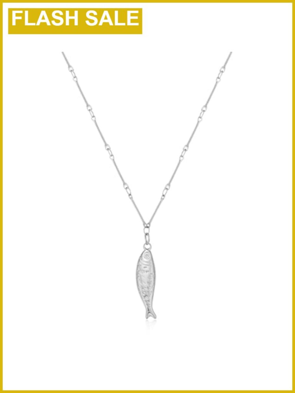 Fish Pendant Necklace for Women Dainty Beach Jewelry Brass Lobster Clasp